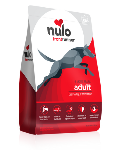 Nulo Frontrunner High-Meat Kibble for Adult Dogs - beef, barley & lamb recipe