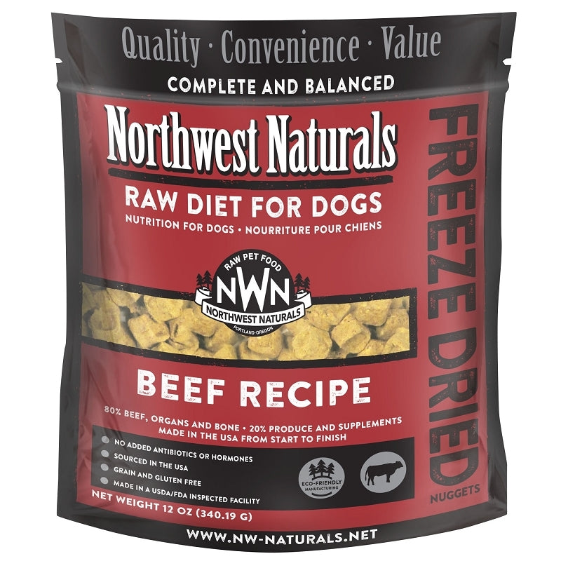 Northwest Naturals Freeze Dried Diets for Dogs - Beef Recipe 12oz