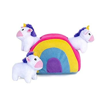 ZippyPaws Zippy Burrow - Unicorns in Rainbow