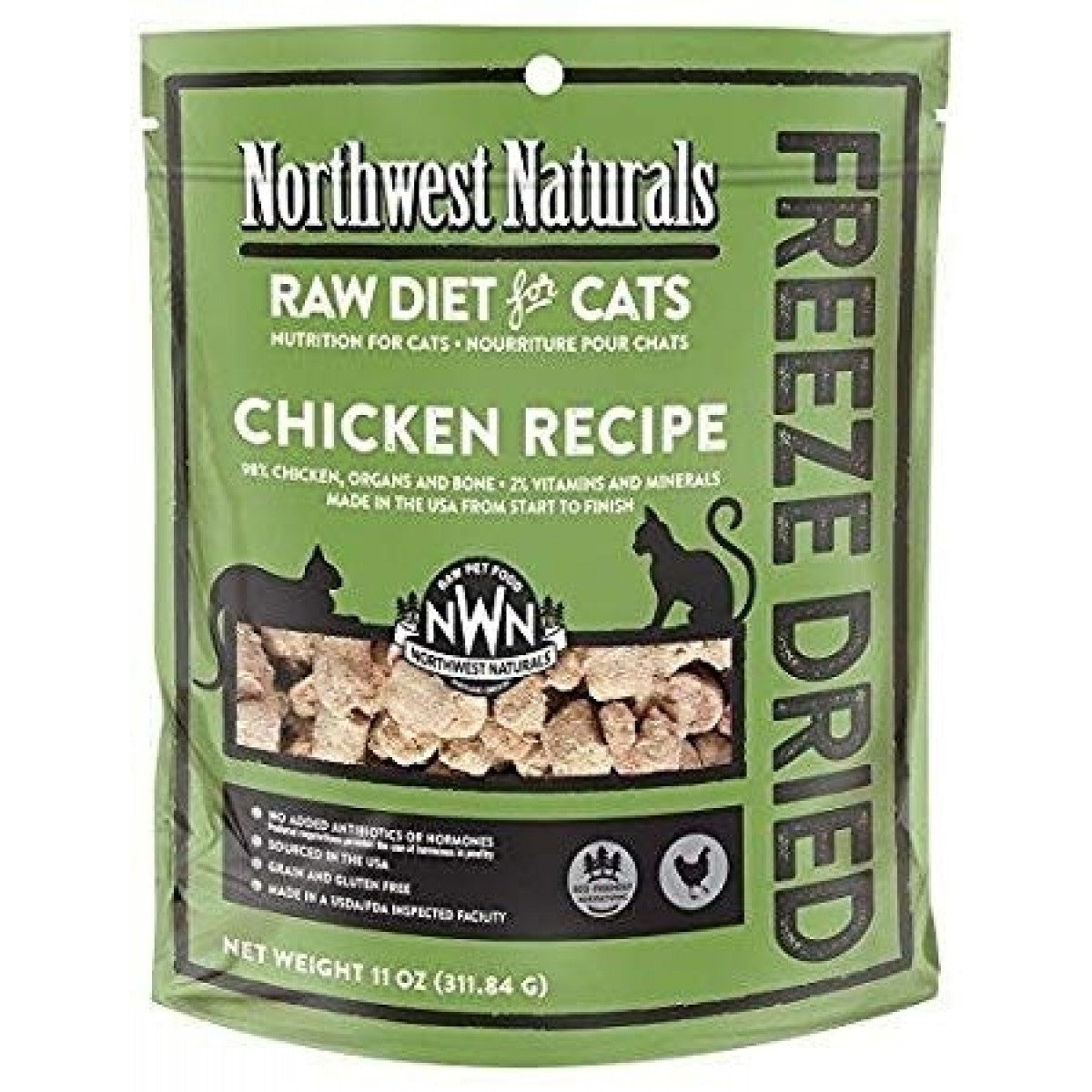 Northwest Naturals Freeze Dried Diets for Cats - Chicken Recipe