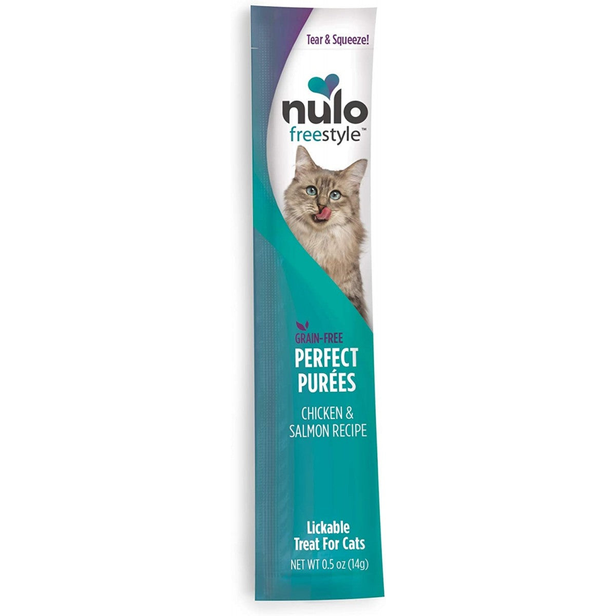 Nulo Freestyle Grain Free Perfect Puree Cat Treat - Chicken & Salmon 14g