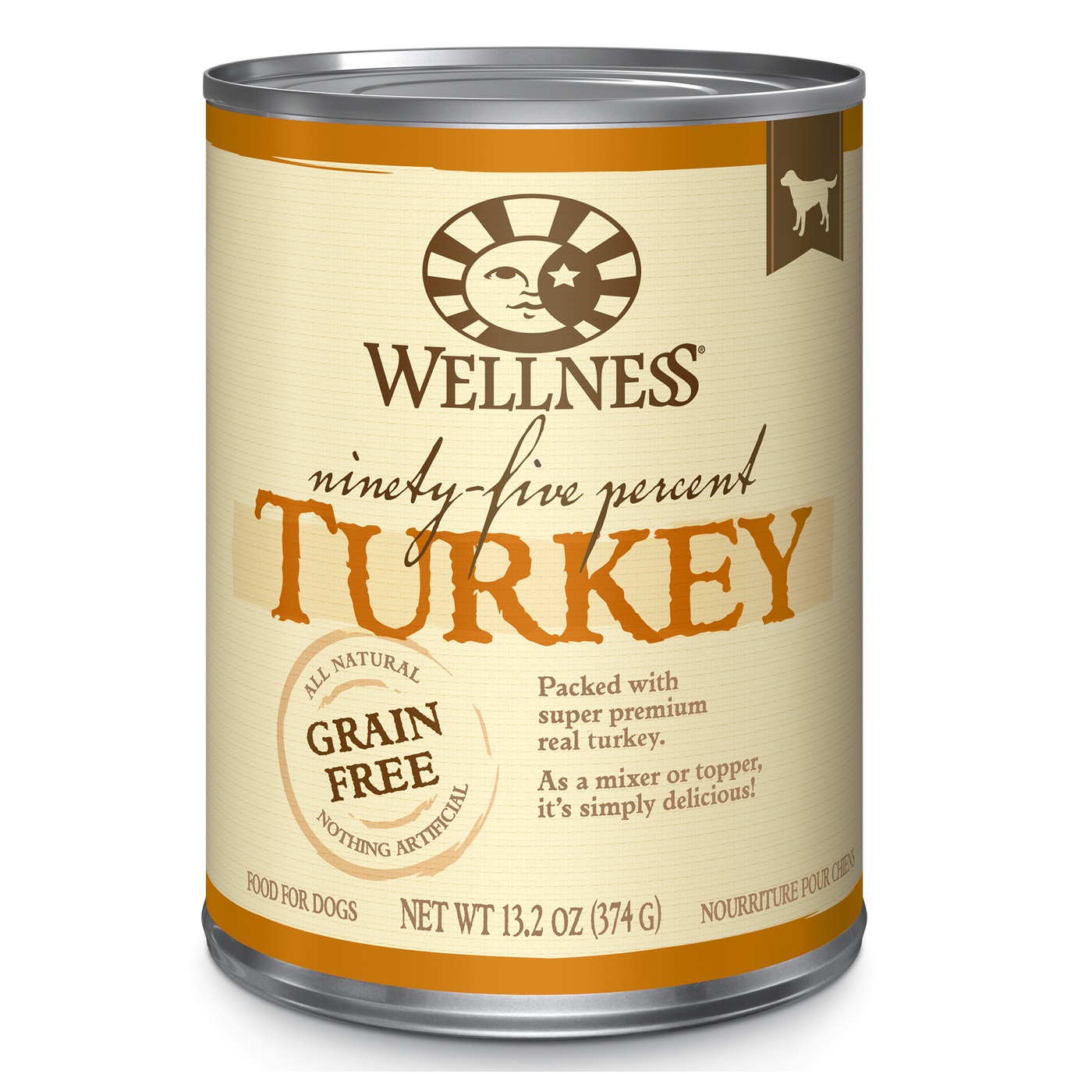 Wellness 95% Turkey & Grain Free Topper For Dogs 13.2oz