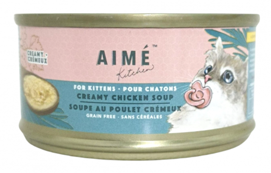 Aime Kitchen Classic Complete Cans For Cats - Creamy Chicken Soup (For Kittens) 75g