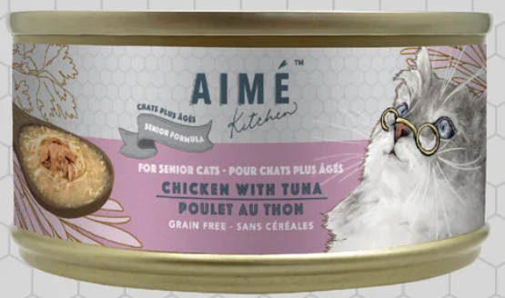 Aime Kitchen Silver Complete (Special Needs) Cans For Cats - Chicken with Tuna (For Senior Cats) 75g