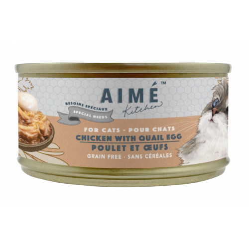 Aime Kitchen Silver Complete (Special Needs) Cans For Cats - Chicken with Ouail Egg 85g