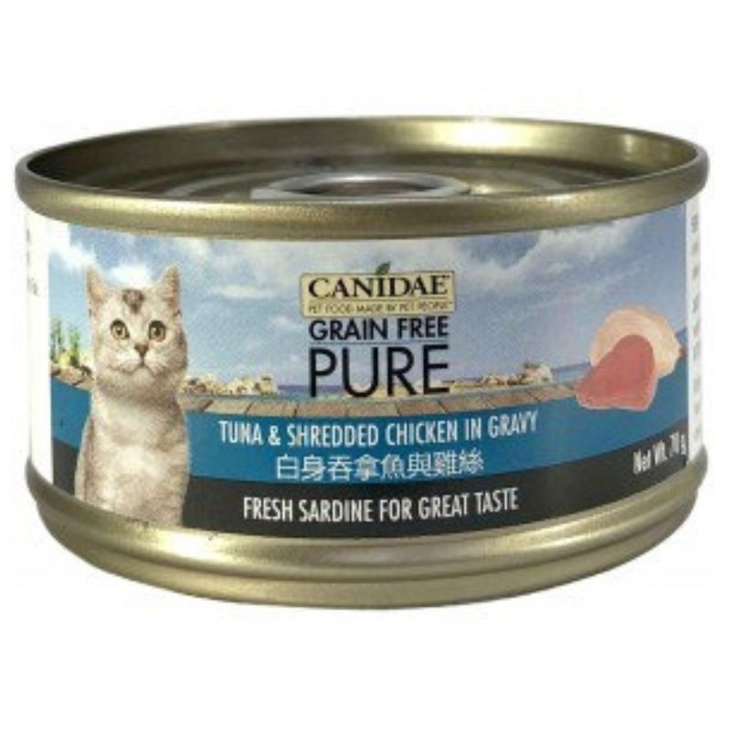 Canidae Pure Canned food for Cat - Tuna & Shredded Chicken in gravy 70g