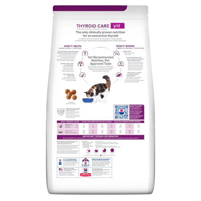Hill's y/d Thyroid Care Prescription Dry Cat Food | Vetopia