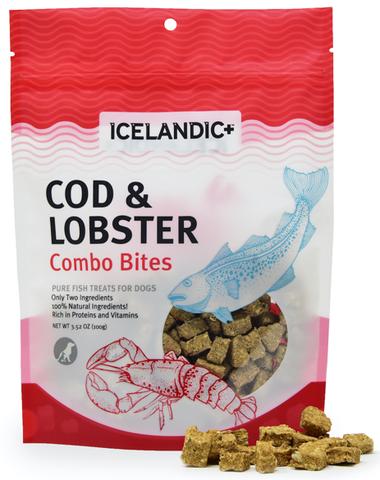Icelandic+ Cod & Lobster Combo Bites Fish Dog Treat 3.52oz