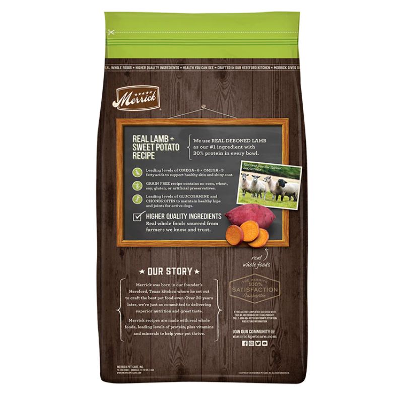 Merrick | Grain Free Real Lamb + Sweet Potato Dry Dog Food | Vetopia