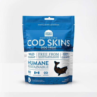 Open Farm Dehydrated Cod Skin Dogs Treats 2.25oz