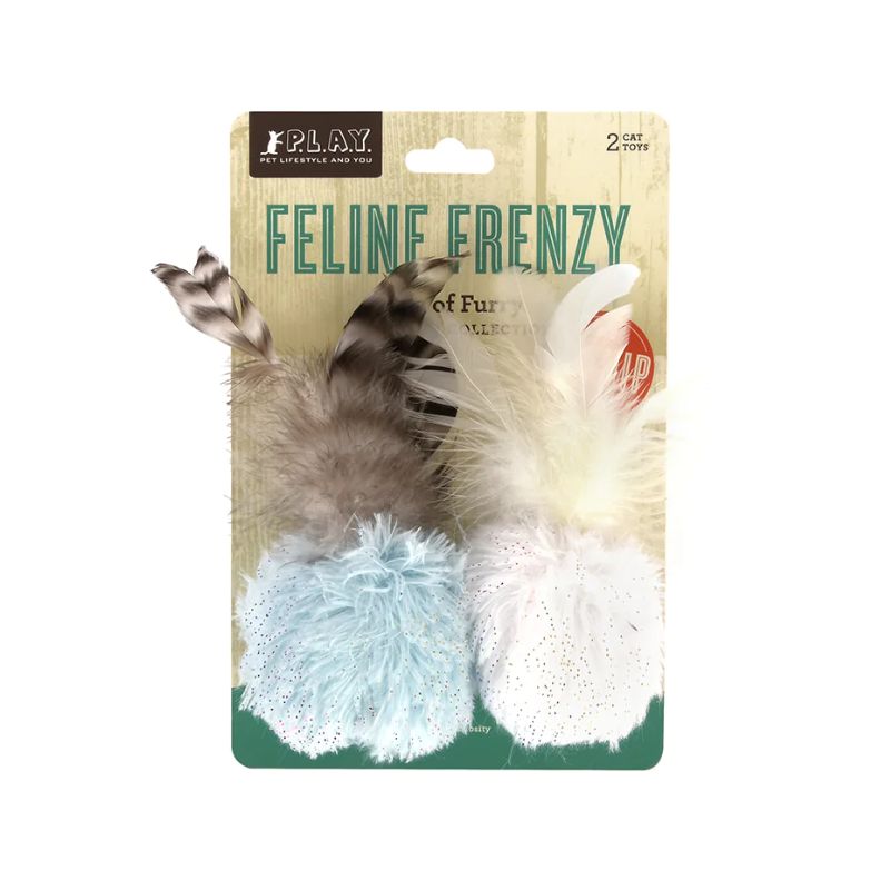 P.L.A.Y. | Feline Frenzy - Balls of Furry | Catnip Plush Cat Toy | Vetopia