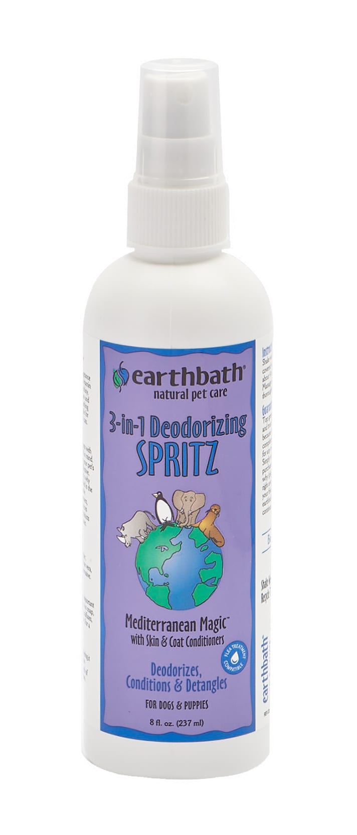 Earthbath 3 in 1 Deodorizing Spritz - Mediterranean Magic with Skin & Coat Conditioners 8oz