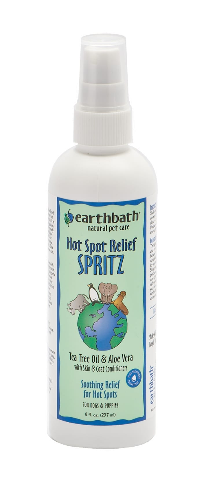 Earthbath Hot Spot Relief Spritz With Tea Tree Oil & Aloe Vera 8oz