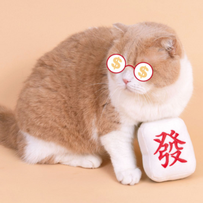 PurLab - Chinese New Year Mahjong 'Fat Choi' Cat Toy