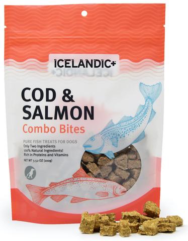 Icelandic+ Cod & Salmon Combo Bites Fish Dog Treat 3oz