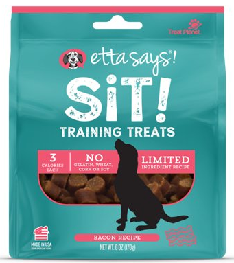 Etta Says! Sit! Training Treats - Bacon Recipe 6oz