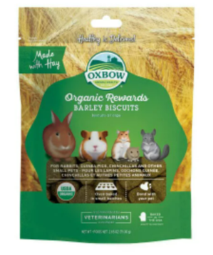 Oxbow Organic Rewards Barley Biscuits Small Animal Treats 75g - Vetopia Online Store