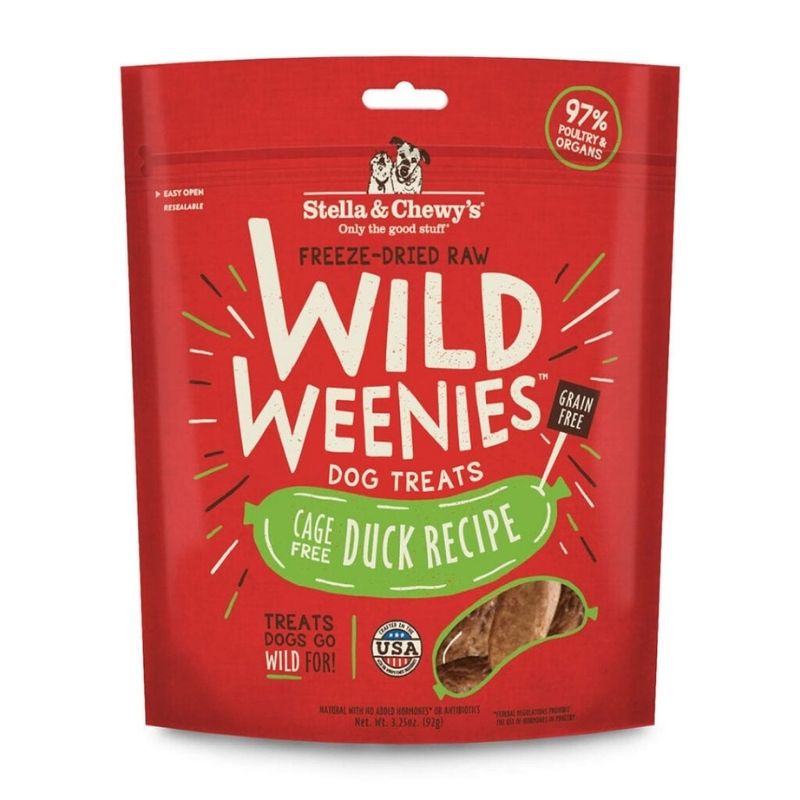 Stella & Chewy's Freeze-Dried Raw Wild Weenies Dog Treats - Duck Recipe 3.25oz