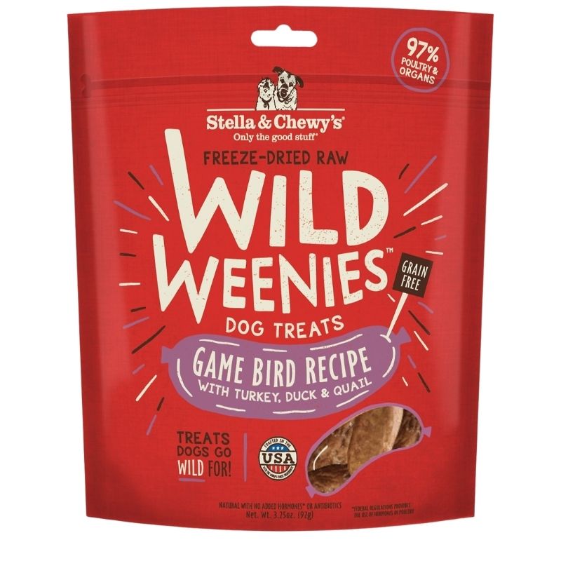 Stella & Chewy's Freeze-Dried Raw Wild Weenies Dog Treats - Game Bird Recipe 3.25oz