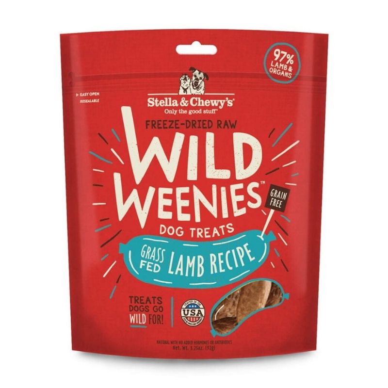 Stella & Chewy's Freeze-Dried Raw Wild Weenies Dog Treats - Lamb Recipe 3.25oz
