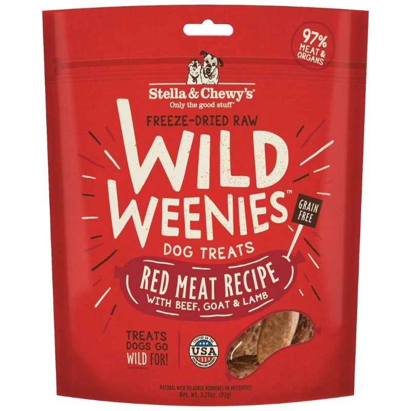 Stella & Chewy's Freeze-Dried Raw Wild Weenies Dog Treats - Red Meat Recipe 3.25oz