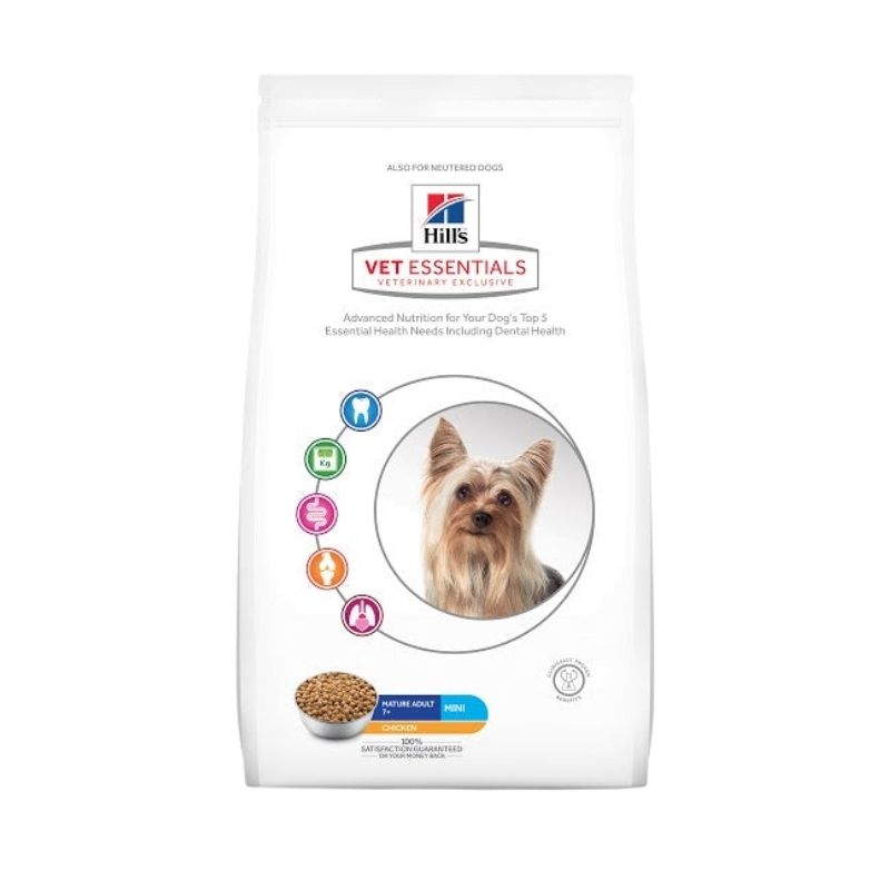 Hill's VetEssentials Diet Mature Adult 7+ Mini Dog Food (Chicken) - Vetopia Online Store