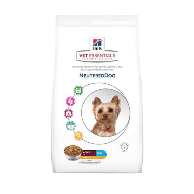 Hill's VetEssentials Neutered Adult Mini Dog Food (Chicken) - Vetopia Online Store