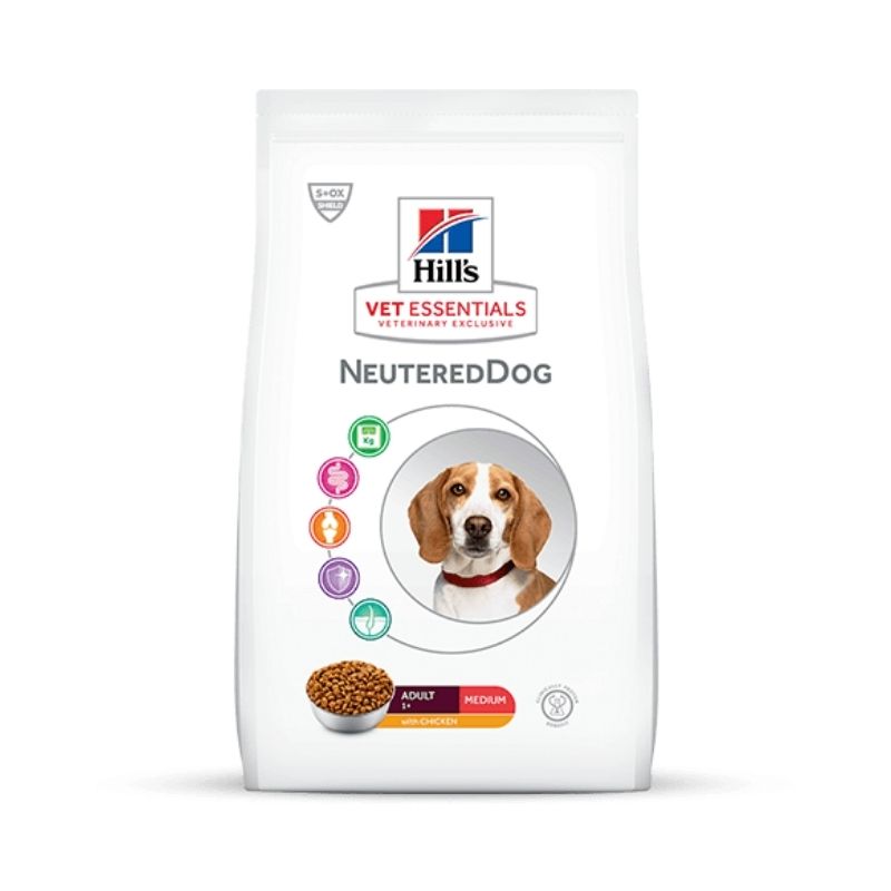 Hill's VetEssentials Diet Neutered Adult Medium Dog Food (Chicken) - Vetopia Online Store