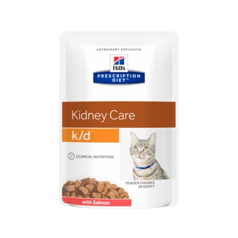 Hill's k/d Kidney Care Prescription Cat Food Pouch (Salmon) - Vetopia Online Store