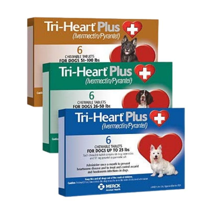 Tri-Heart Plus ivermectin pyrantel old packaging