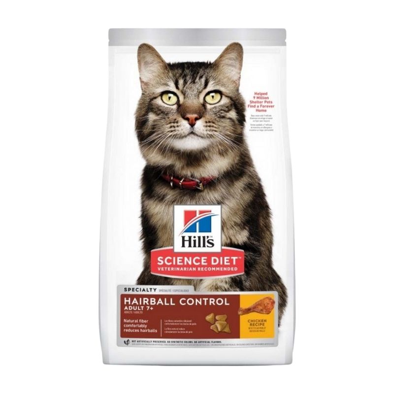Hill's Science Diet Adult 7+ Hairball Control Cat Food (Chicken) - Vetopia Online Store