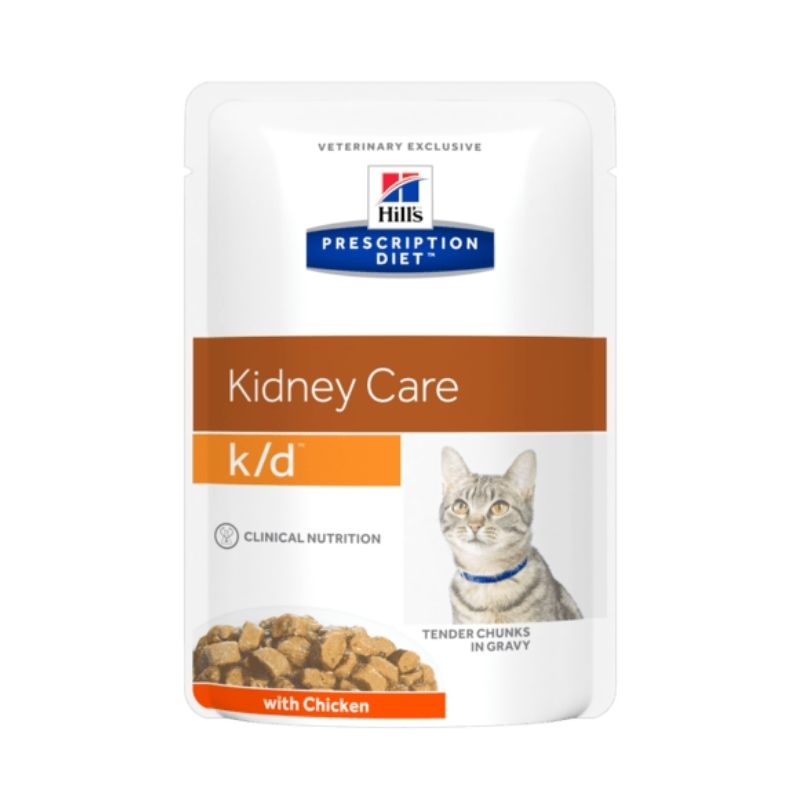 Hill's k/d Kidney Care Prescription Cat Food Pouch - Chicken | Vetopia