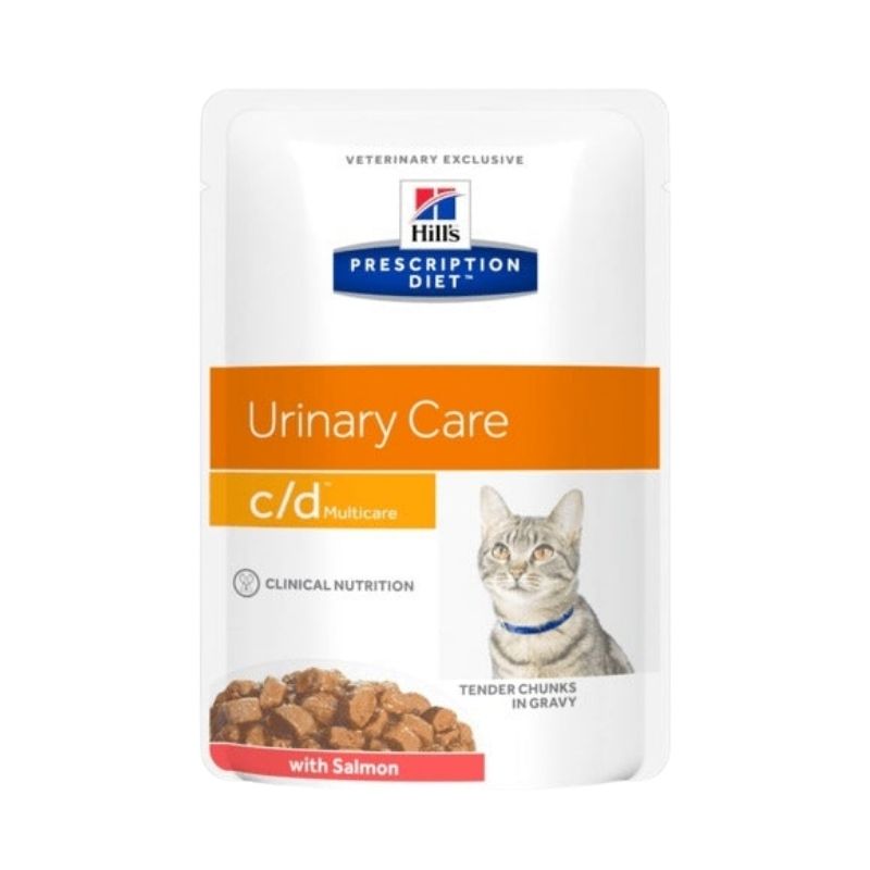 Hill's c/d Multicare Urinary Prescription Cat Food Pouch (Salmon) - Vetopia Online Store