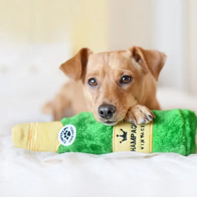 ZippyPaws | Happy Hour Crusherz Champagne Plush Toy for Dogs | Vetopia