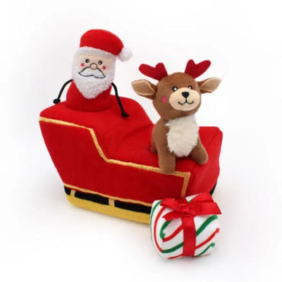 ZippyPaws | Santa's Sleigh Plush Toy | Dog Christmas Gifts | Vetopia