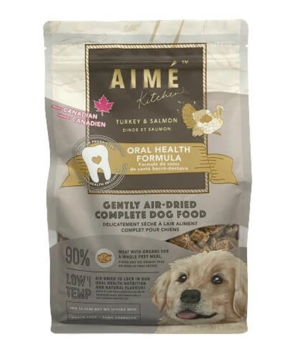 Aime Kitchen Oral Health Air Dried Complete Dog Food - Turkey & Salmon Recipe 1kg