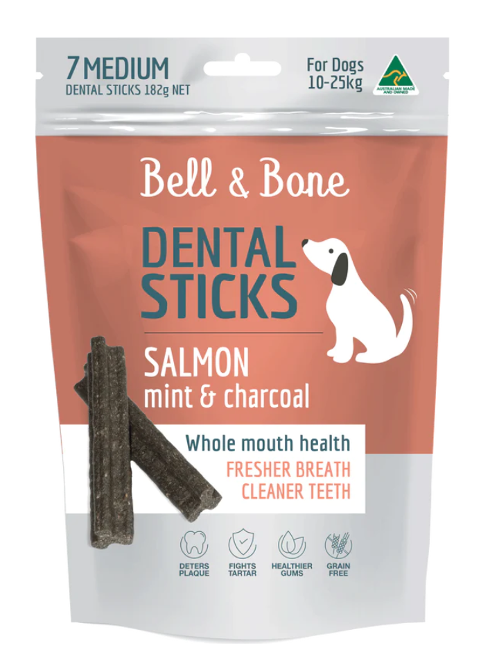 Bell & Bone - Dental Sticks (Salmon, Mint and Charcoal)