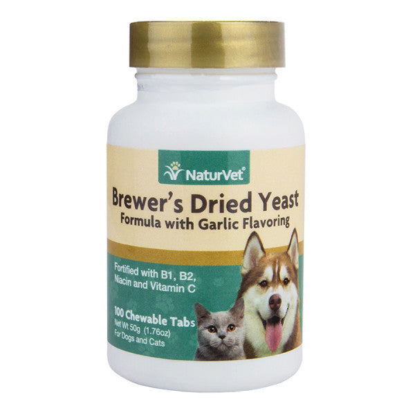 NaturVet - Brewer Dried Yeast Garlic Tablets for Dogs & Cats