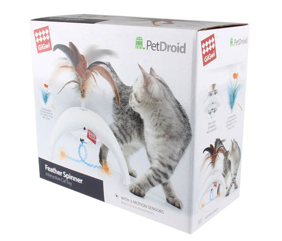 PET DROID Feather Spinner Interactive Cat Toy