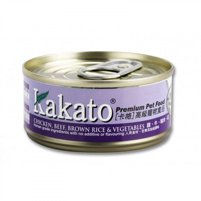 Kakato - Chicken, Beef, Brown Rice & Vegetables canned from Vetopia
