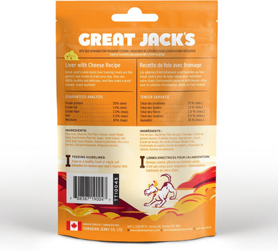 Great Jack's Big Bitz Liver & Cheese Recipe Grain-Free Dog Treats 2oz