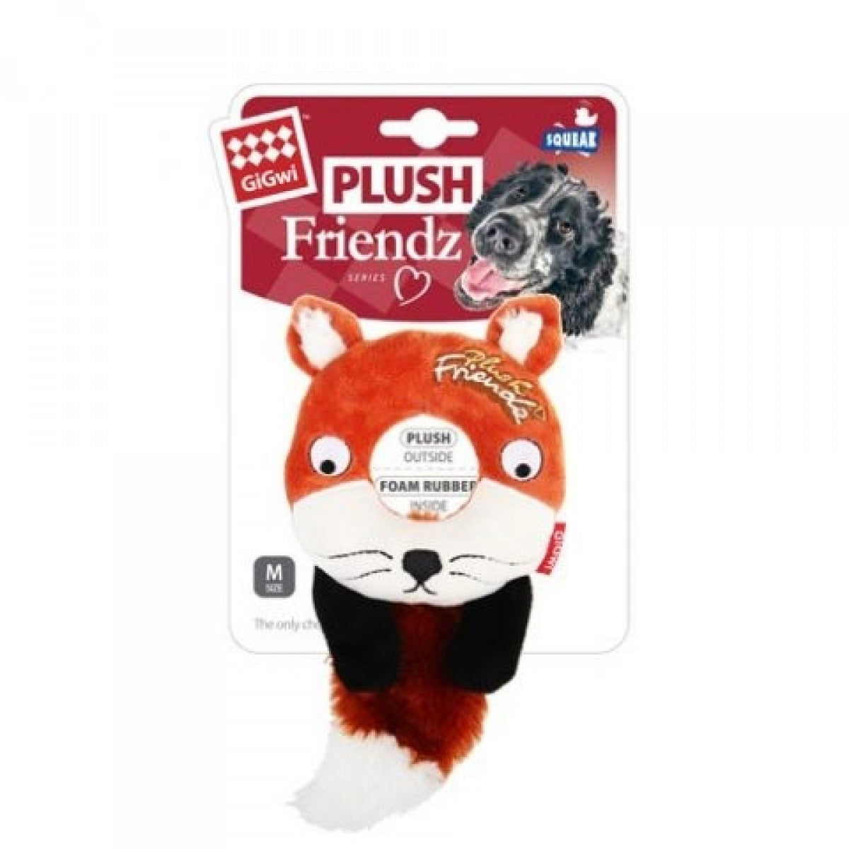 PLUSH FRIENDZ With Foam Rubber Ring and Squeaker - Fox