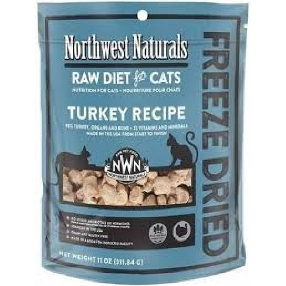 Northwest Naturals Freeze Dried Diets for Cats - Turkey Recipe