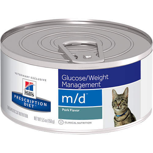 Hill's m/d Glucose / Weight Management Canned Prescription Cat Food (Pork Flavor) - Vetopia Online Store