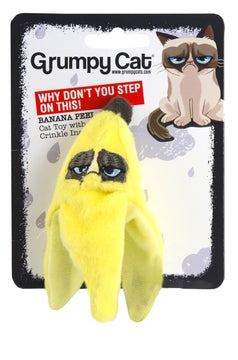 Grumpy Cat - Banana Peel Cat Toy (With Crinkles Inside)