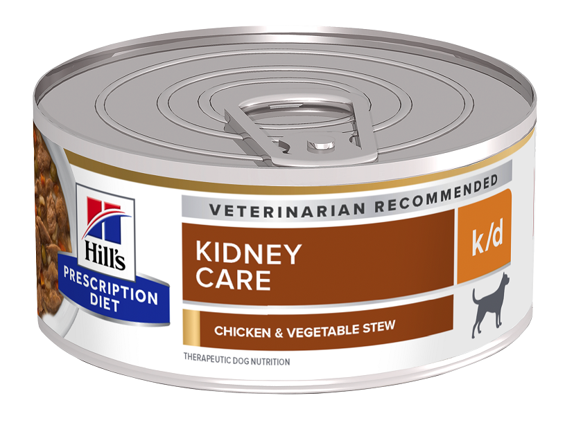Hill's 希爾思處方食品 - k/d 犬用腎臟護理處方罐頭(雞肉燉蔬菜味) 5.5安士
