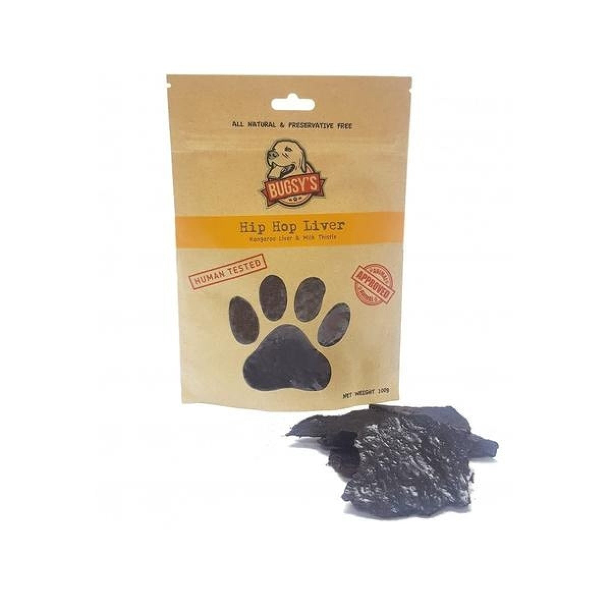Bugsy's Dog Treats - Hip Hop Liver with Milk Thistle 70g