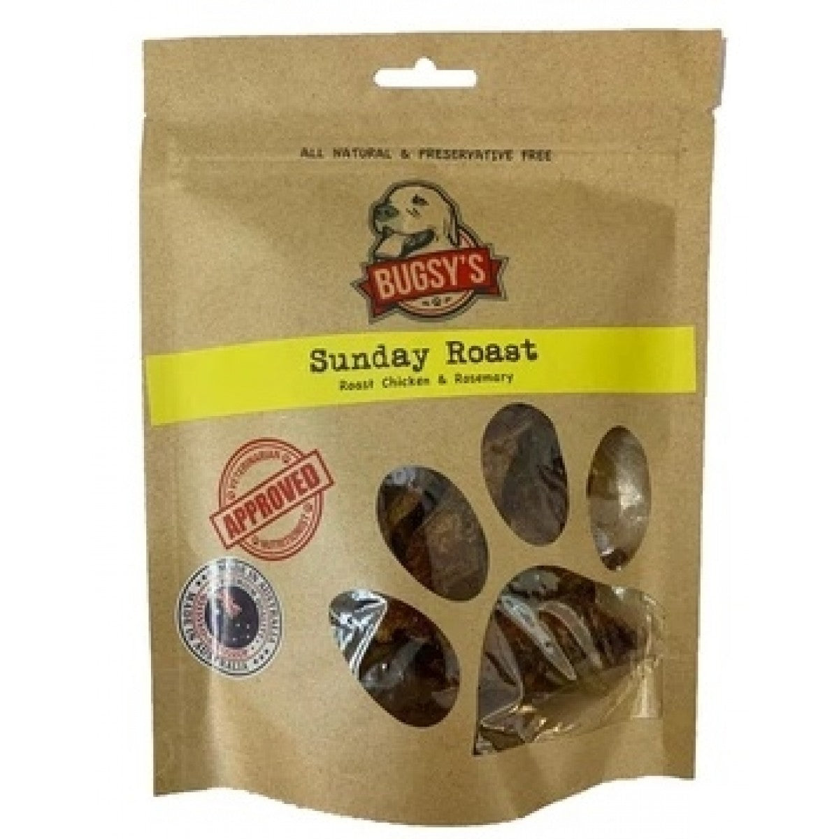 Bugsy's Dog Treats - Sunday Roast Chicken , Rosemary 70g