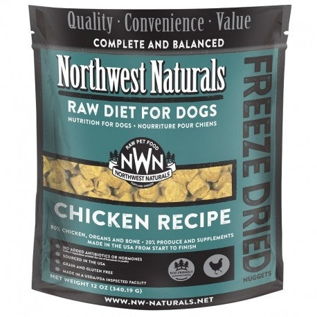 Northwest Naturals Freeze Dried Diets for Dogs - Chicken Recipe 12oz