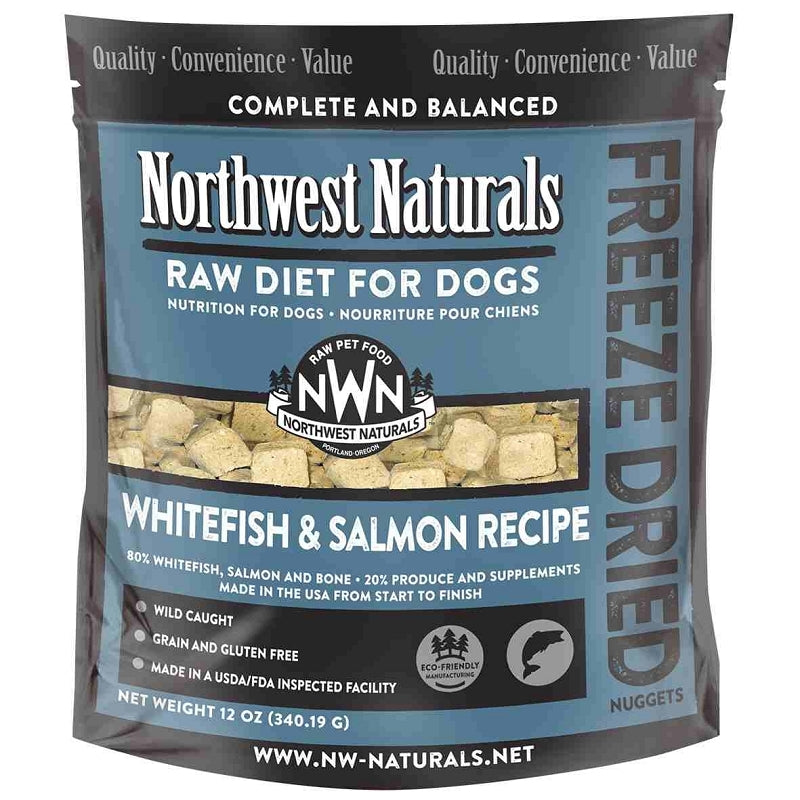 Northwest Naturals Freeze Dried Diets for Dogs - Whitefish and Salmon Recipe 12oz